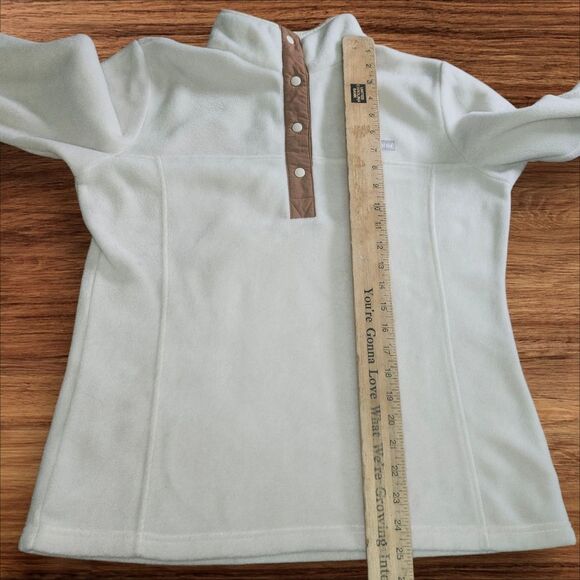 Columbia Cream Benton Spring Half Snap Fleece Pullover. Sz. M - Picture 6 of 8
